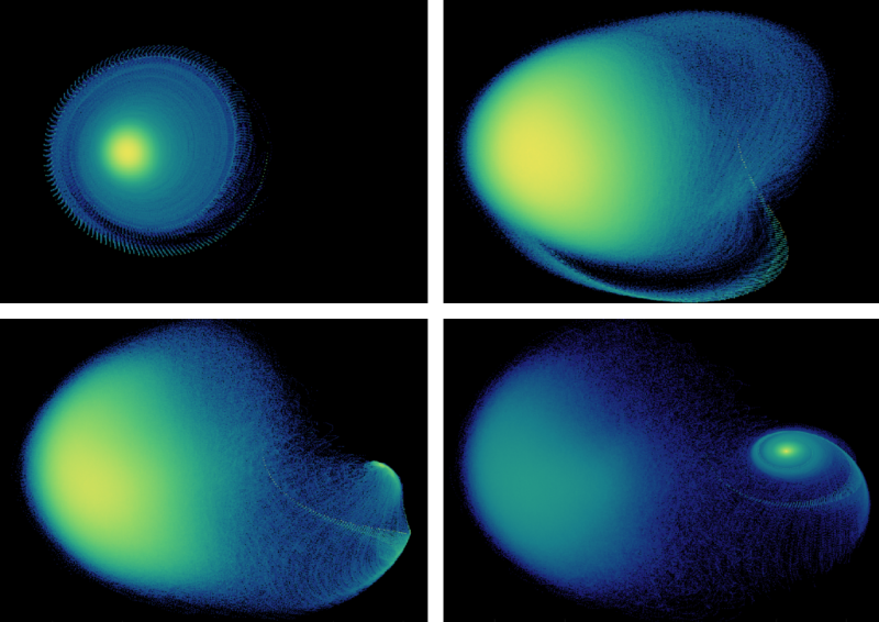 איור המסלולים הקוונטיים של מספרי הפוטונים בתוך המיקרו-חללים | קרדיט: פרופ' איתן גרוספלד